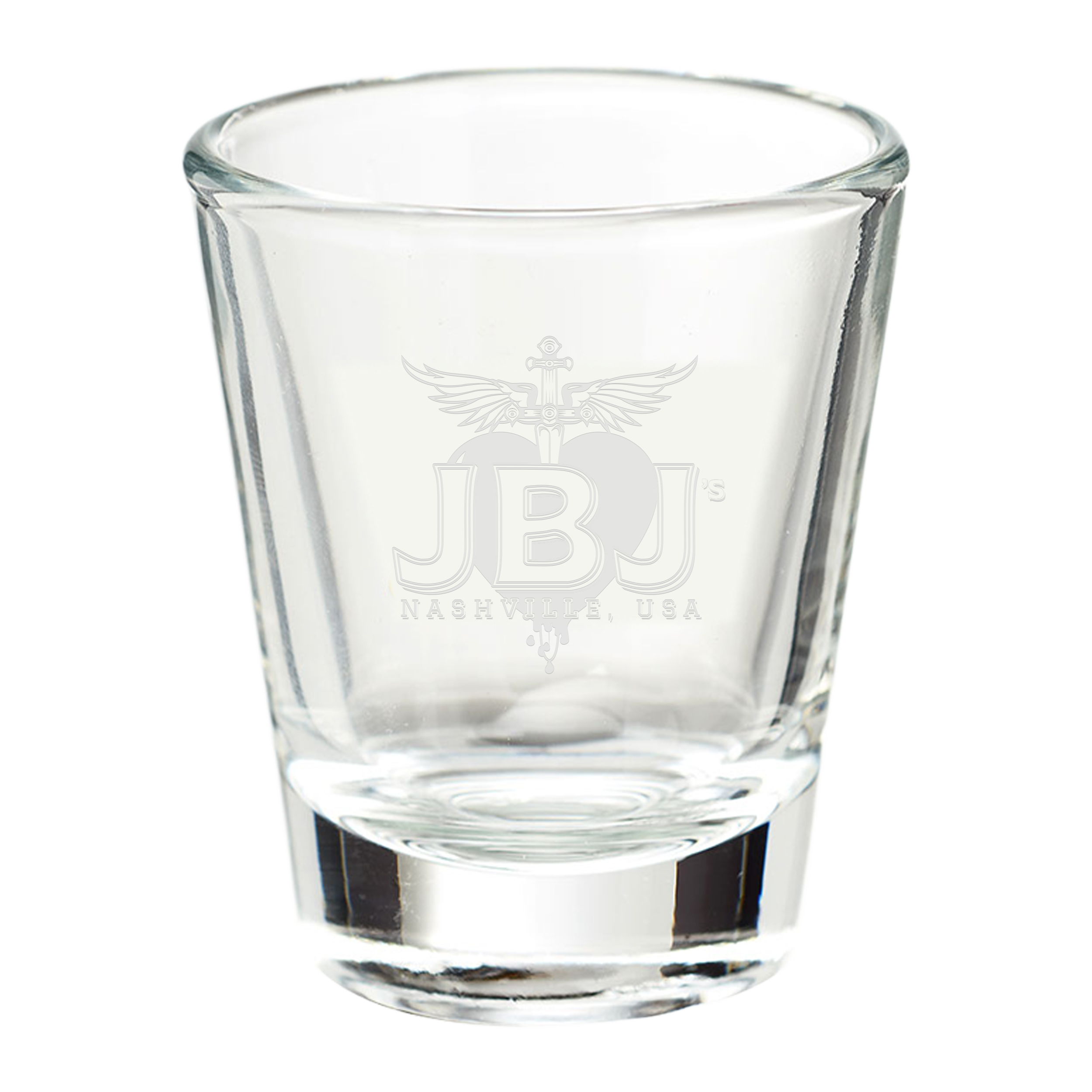 JBJ's Laser Engraved Logo Shot Glass – JBJ's Nashville Official Store