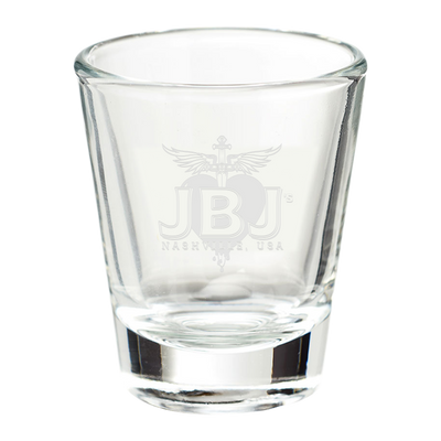 JBJ's Laser Engraved Logo Shot Glass