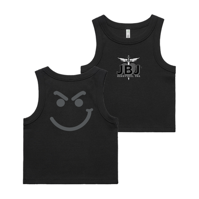 JBJ's Crop Smirk Tank Black