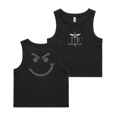 JBJ's Crop Smirk Tank Black