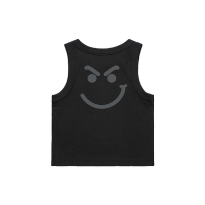 JBJ's Crop Smirk Tank Black