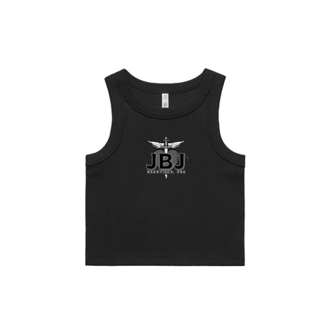 JBJ's Crop Smirk Tank Black