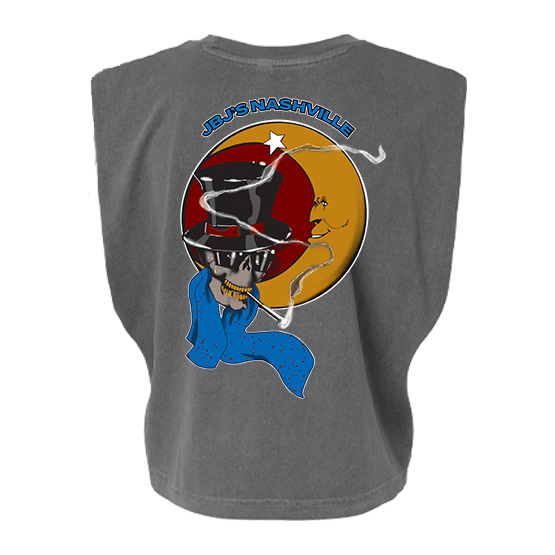 JBJ's Smoking Skull Tank Grey
