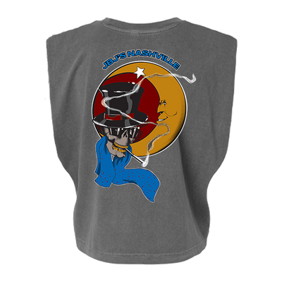 JBJ's Smoking Skull Tank Grey